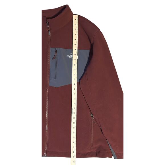 The North Face Chimborazo Full Zip Fleece Men's Burgundy Jacket 2XL140 - Picture 3 of 7